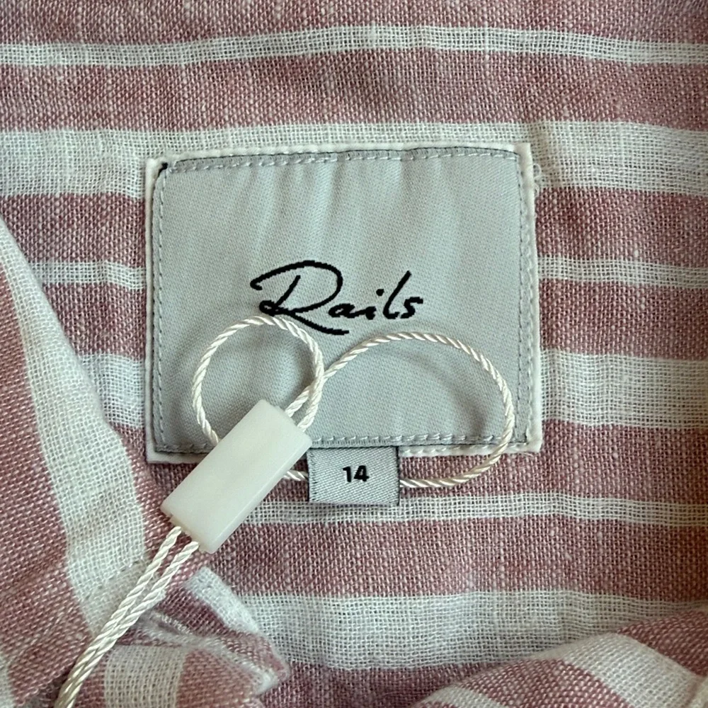 NWT Rails Pink Striped Button Down Shirt - Picture 3 of 5